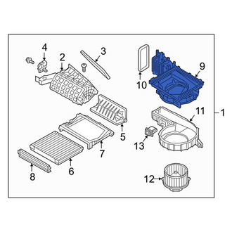 Genesis OE - Front Lower HVAC Blower Motor Housing