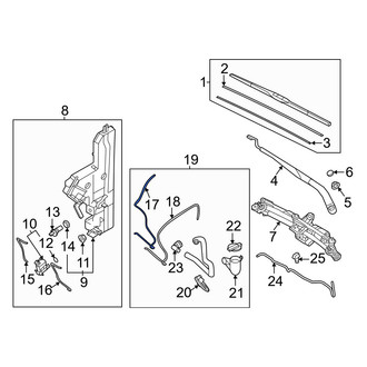 Genesis OE - Front Windshield Washer Hose
