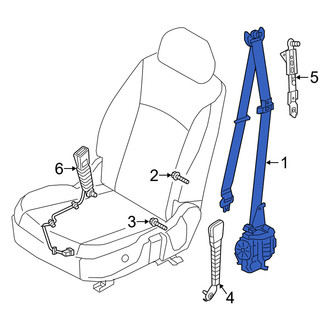 Genesis OE - Center Left Seat Belt Lap and Shoulder Belt