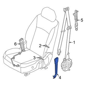Genesis OE - Front Left Seat Belt Lap and Shoulder Belt Bracket