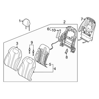 Genesis OE - Seats & Tracks - Passenger Seat Components (Seat Back)