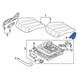 Genesis OE - Front Left Inner Seat Trim Panel