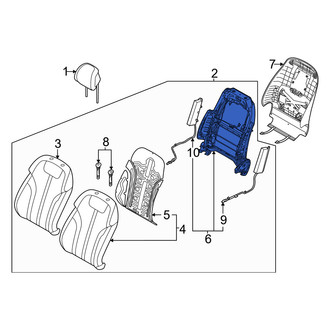 Genesis OE - Front Left Seat Back Frame