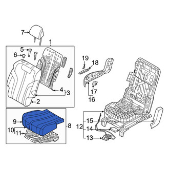 Genesis OE - Center Right Seat Cushion Foam