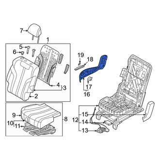 Genesis OE - Center Right Outer Seat Trim Panel