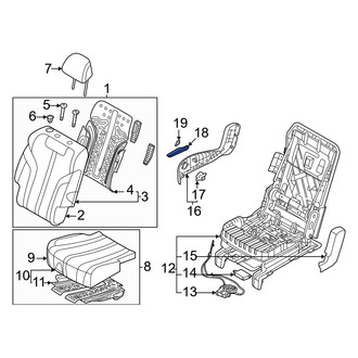 Genesis OE - Center Right Seat Back Recliner Adjustment Handle