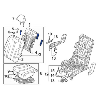 Genesis OE - Center Right Seat Back Assembly