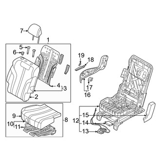 Genesis OE - Center Right Seat Back Cushion Cover