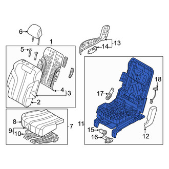 Genesis OE - Rear Left Seat Frame