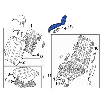 Genesis OE - Center Right Outer Seat Trim Panel