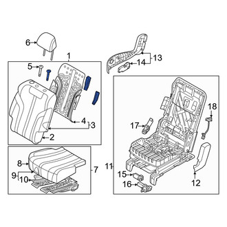 Genesis OE - Center Right Seat Back Assembly