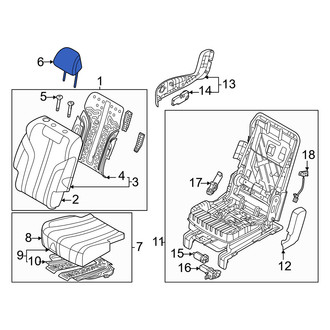 Genesis OE - Center Left Outer Headrest