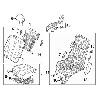 Genesis OE - Center Right Seat Cover