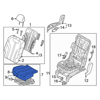 Genesis OE - Rear Right Seat Cushion Pad