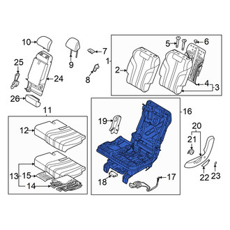 Genesis OE - Center Left Seat Frame