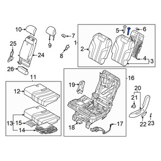 Genesis OE - Center Left Seat Back Assembly