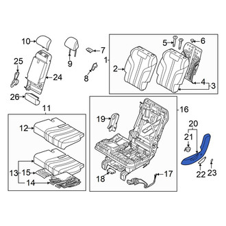 Genesis OE - Center Left Outer Seat Trim Panel