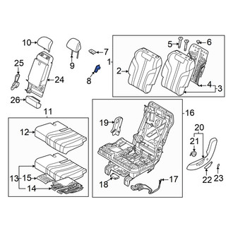 Genesis OE - Rear Left Seat Latch Cover