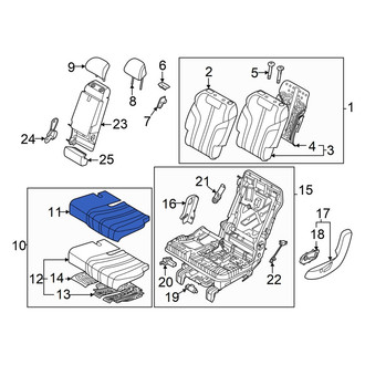 Genesis OE - Center Left Seat Cover