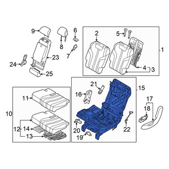 Genesis OE - Center Left Seat Frame