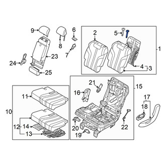 Genesis OE - Center Left Seat Back Assembly
