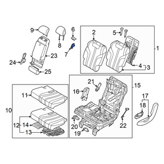 Genesis OE - Center Left Seat Latch Cover