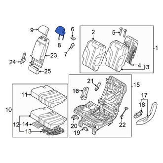 Genesis OE - Center Right Headrest