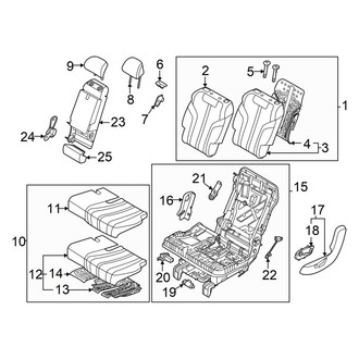 Genesis OE - Center Left Seat Cushion Foam