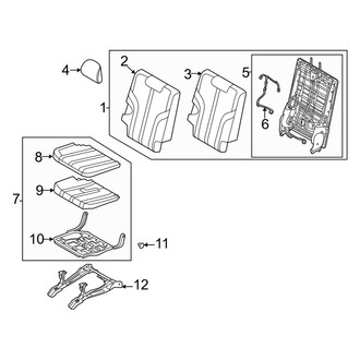 Genesis OE - Center Left Seat Back Assembly