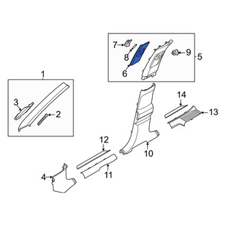 Genesis OE - Left Seat Belt Height Adjuster Cover