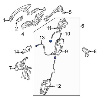 Genesis OE - Rear Right Door Latch Assembly