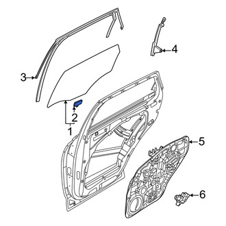 Genesis OE - Rear Door Glass Attaching Clips