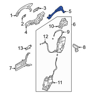 Genesis OE - Rear Right Exterior Door Handle Reinforcement