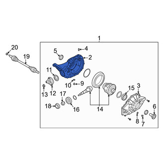 Genesis OE - Rear Right Differential Carrier