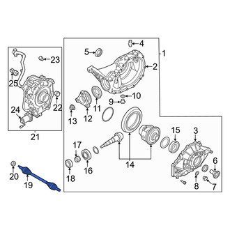 Genesis OE - Rear Right CV Axle Assembly