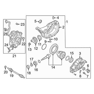 Genesis OE - Rear Suspension - Axle & Differential (With Limited Slip), (Prestige 3.5L)