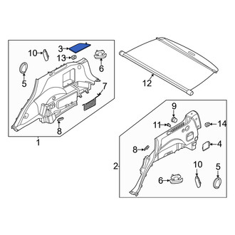 Genesis OE - Rear Right Interior Quarter Panel Trim Panel Insert