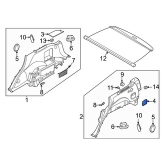 Genesis OE - Rear Left Interior Quarter Panel Trim Panel Insert