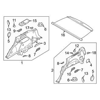 Genesis OE - Rear Body & Floor - Interior Trim (Side Trim, With 3rd Row), (Advanced / Prestige)