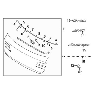 Genesis OE - Lift Gate - Exterior Trim
