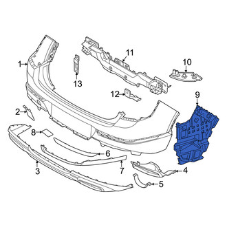 Genesis OE - Rear Left Bumper Cover Support Rail