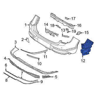 Genesis OE - Rear Left Bumper Cover Support Rail