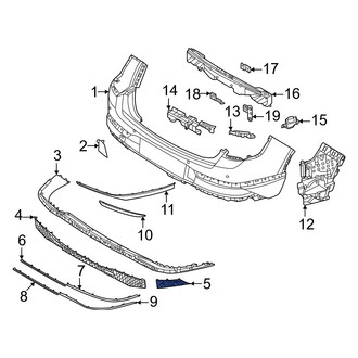 Genesis OE - Rear Left Bumper Cover Spacer Panel