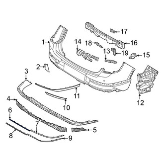Genesis OE - Rear Center Bumper Trim
