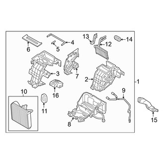 Genesis OE - Front HVAC Unit Case Assembly