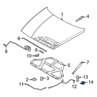 Genesis OE - Hood Release Handle Bracket
