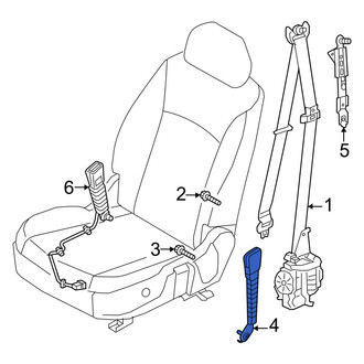 Genesis OE - Front Left Seat Belt Lap and Shoulder Belt Bracket
