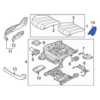 Genesis OE - Front Left Outer Seat Trim Panel