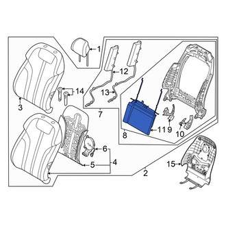 Genesis OE - Front Left Upper Seat Lumbar Support Cushion