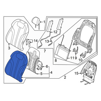 Genesis OE - Front Left Seat Back Cushion